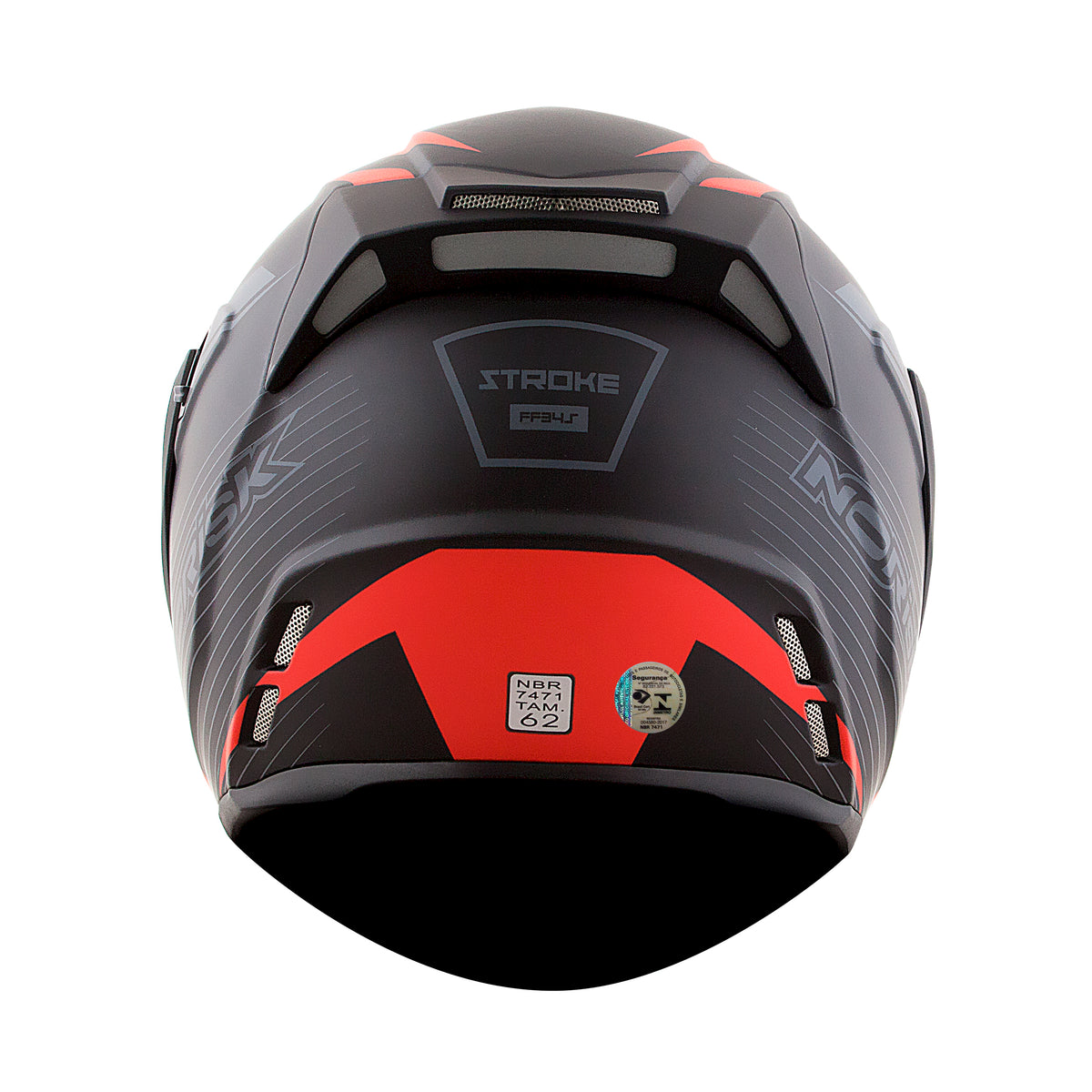 Capacete Norisk Route Stroke Preto Vermelho