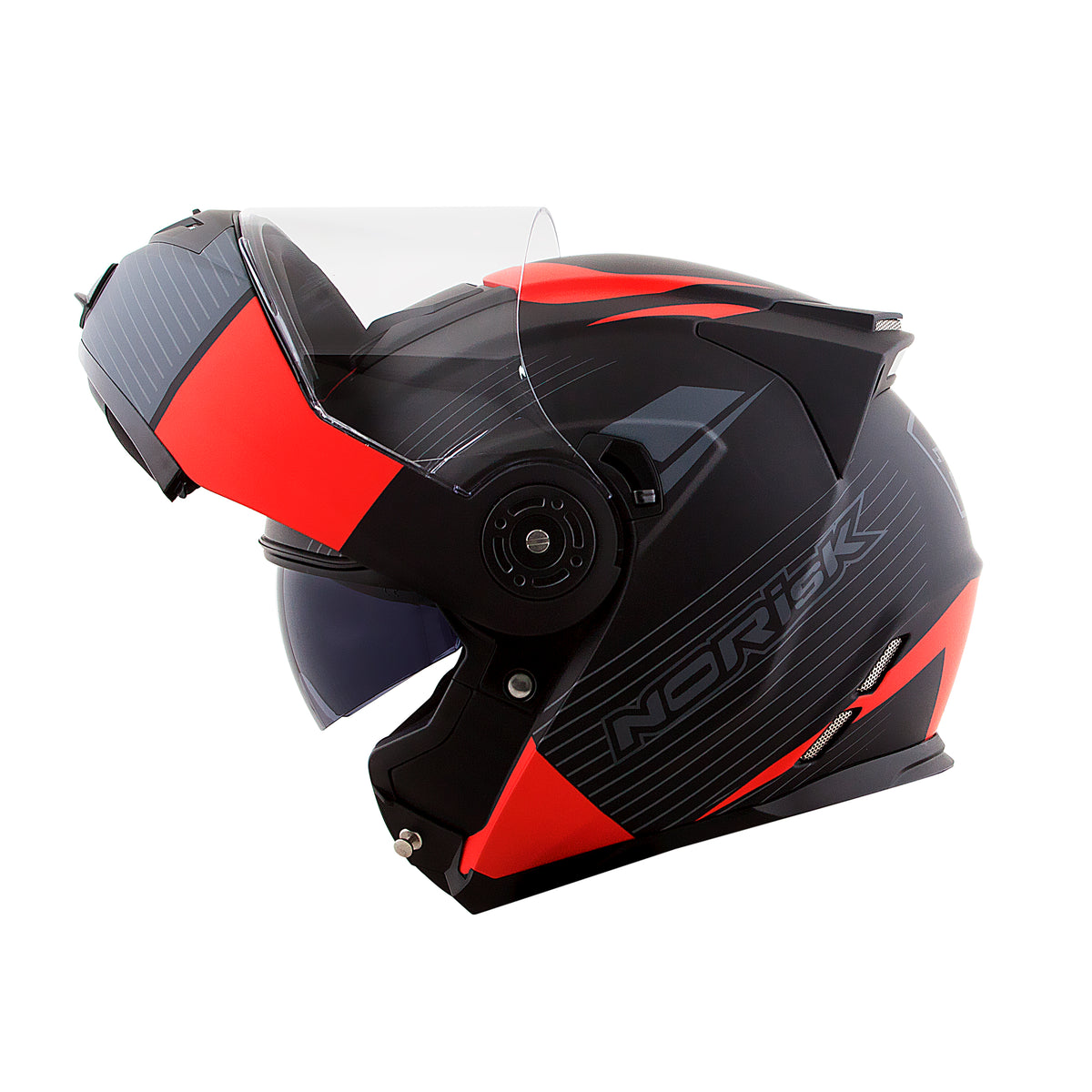 Capacete Norisk Route Stroke Preto Vermelho