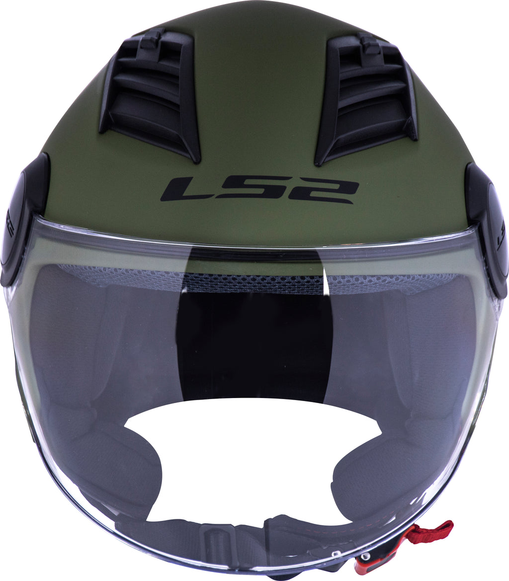 Capacete Ls2 Airflow of562 Monocolor Matt Verde Militar