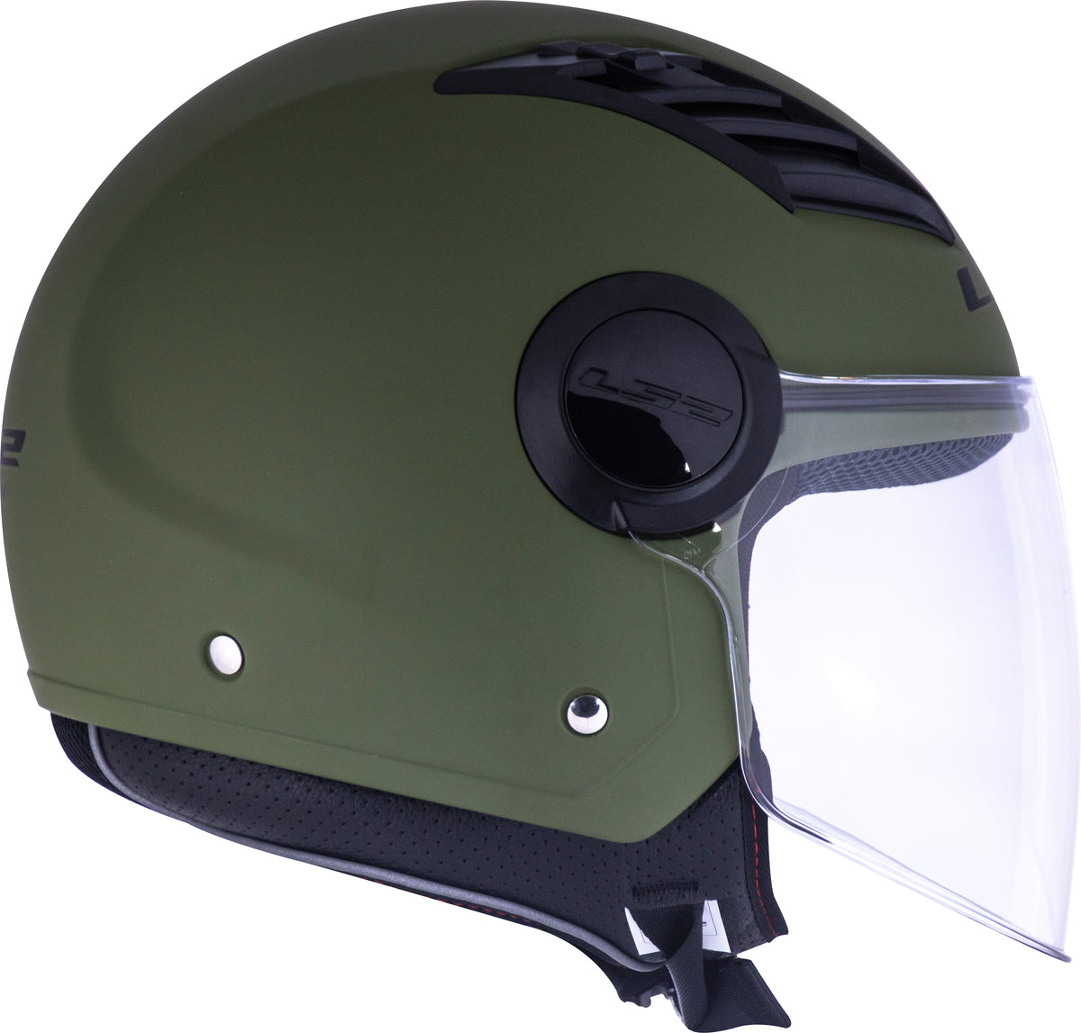 Capacete Ls2 Airflow of562 Monocolor Matt Verde Militar