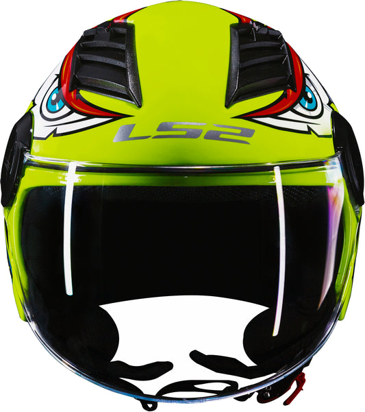 Capacete Ls2 Airflow of562 Tribal Amarelo