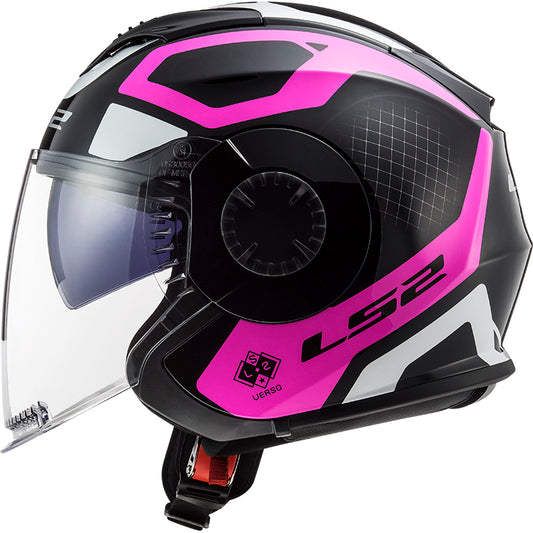 Capacete ls2 verso of570 Marker Preto Rosa
