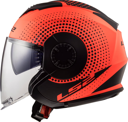 Capacete Ls2 Of570 Verso Spin Laranja