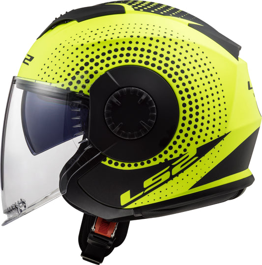Capacete Ls2 Of570 Verso Spin Amarelo