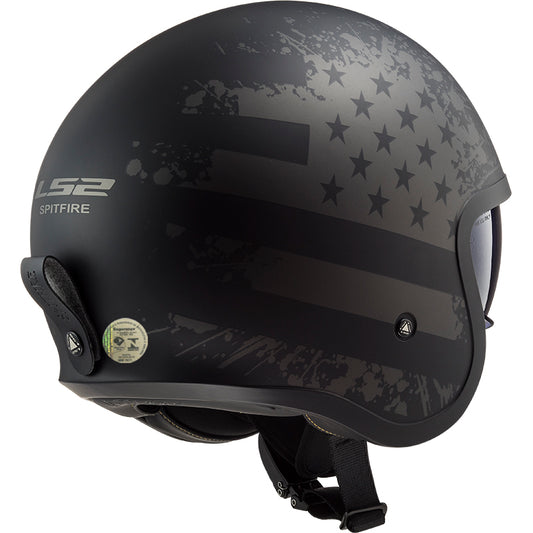 Capacete Ls2 Spitfire of599 Black Flag