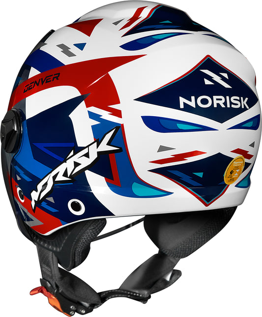 Capacete Norisk Orion Sv Denver Azul Vermelho