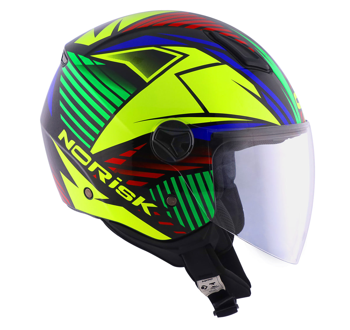 Capacete Norisk Orion Mosaic Preto Amarelo
