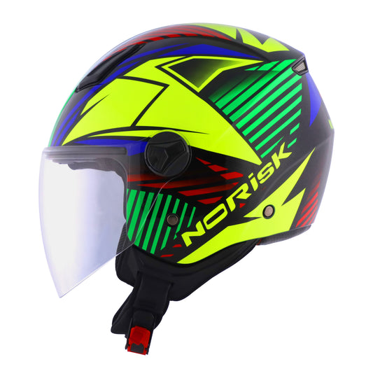 Capacete Norisk Orion Mosaic Preto Amarelo