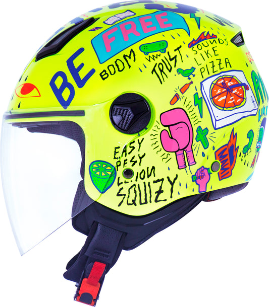 Capacete Norisk Orion Free Amarelo Azul