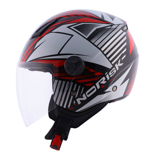 Capacete Norisk Orion Mosaic Preto Vermelho