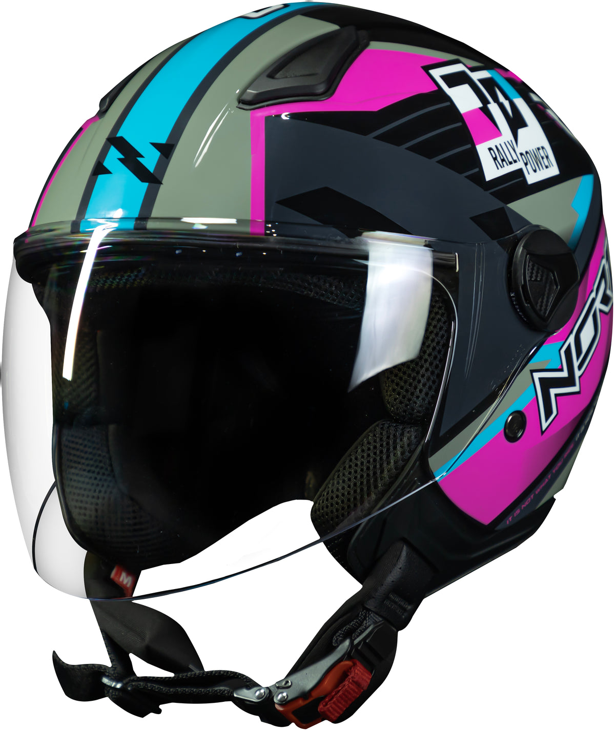 Capacete Norisk Orion R1 Preto Rosa Azul