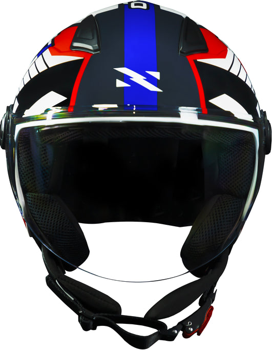 Capacete Norisk Orion R1 Branco Vermelho Azul