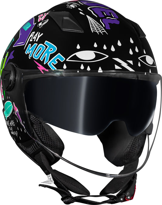 Capacete Norisk Orion Sv Free Preto Roxo