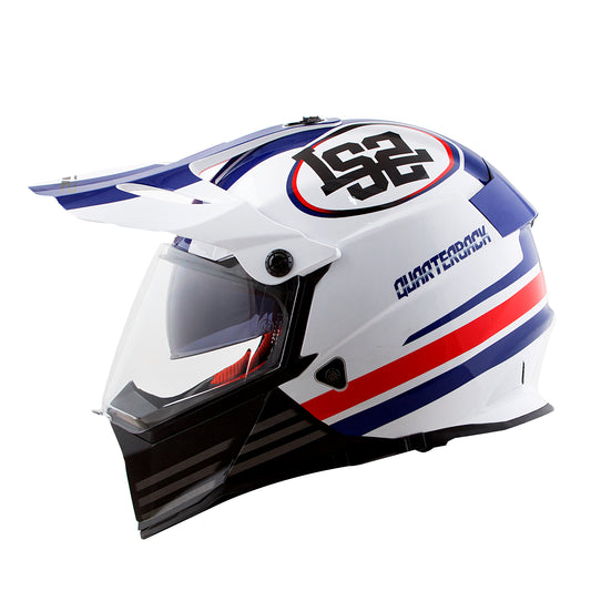 Capacete Ls2 Mx436 Pioneer Quarterback Vermelho