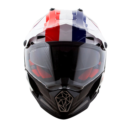Capacete Ls2 Mx436 Pioneer Quarterback Vermelho