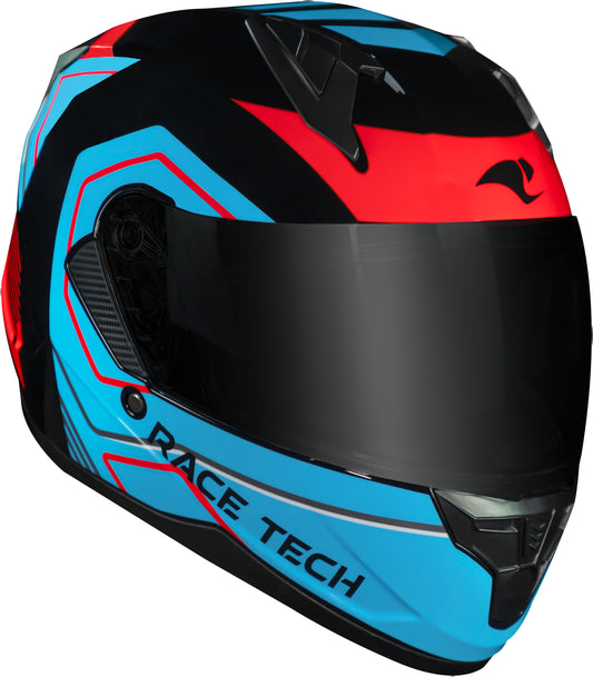 Capacete Race Tech Sector Exilio Preto Azul Vermelho