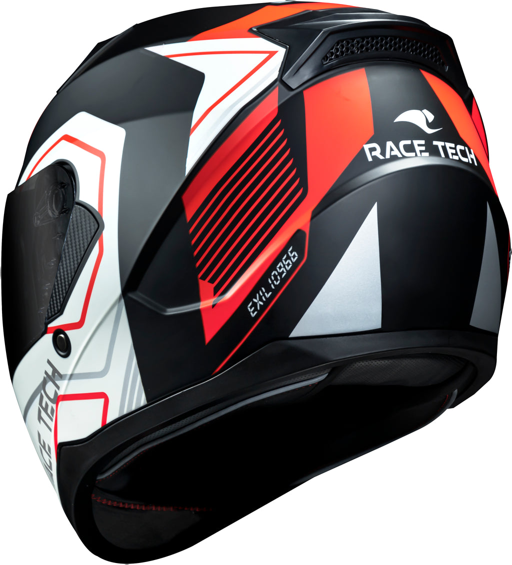 Capacete Race Tech Sector Exilio Preto Laranja