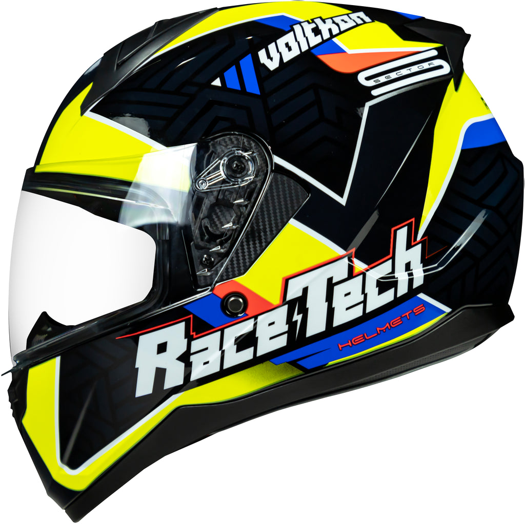 Capacete Race Tech Sector Voltkon  Preto Amarelo