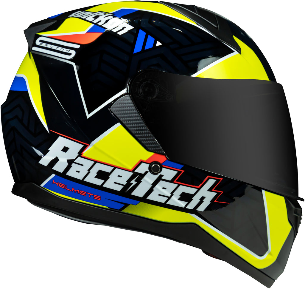 Capacete Race Tech Sector Voltkon  Preto Amarelo