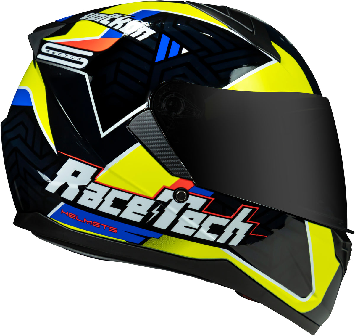 Capacete Race Tech Sector Voltkon  Preto Amarelo