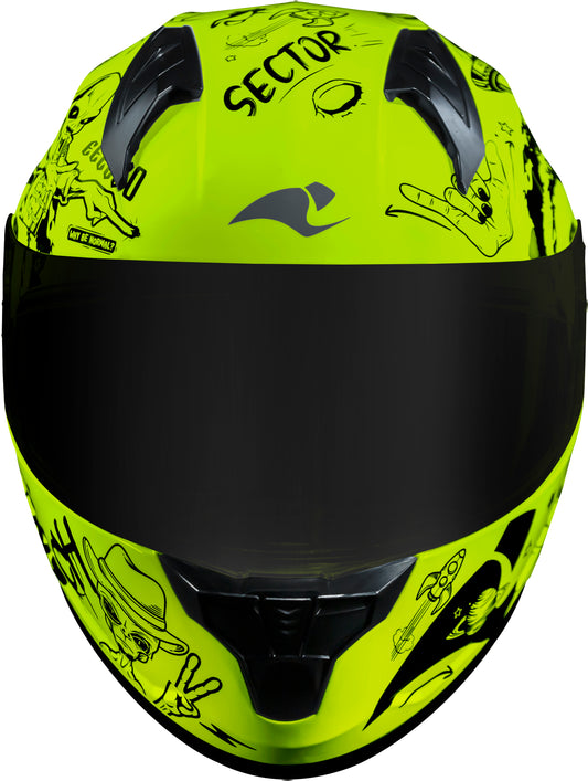 Capacete Race Tech Sector Sky Music Neon Amarelo