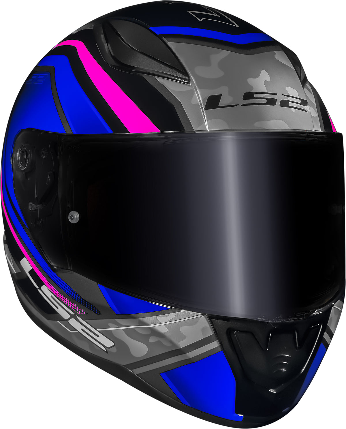 Capacete Ls2 Rapid ff353 Ufo Azul e Rosa