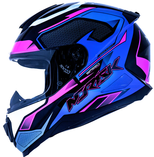 Capacete Norisk Razor Speed Max Preto Roxo