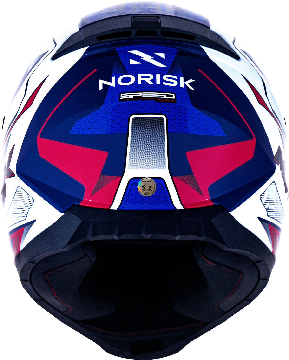 Capacete Norisk Razor Speed Max Azul Branco Vermelho