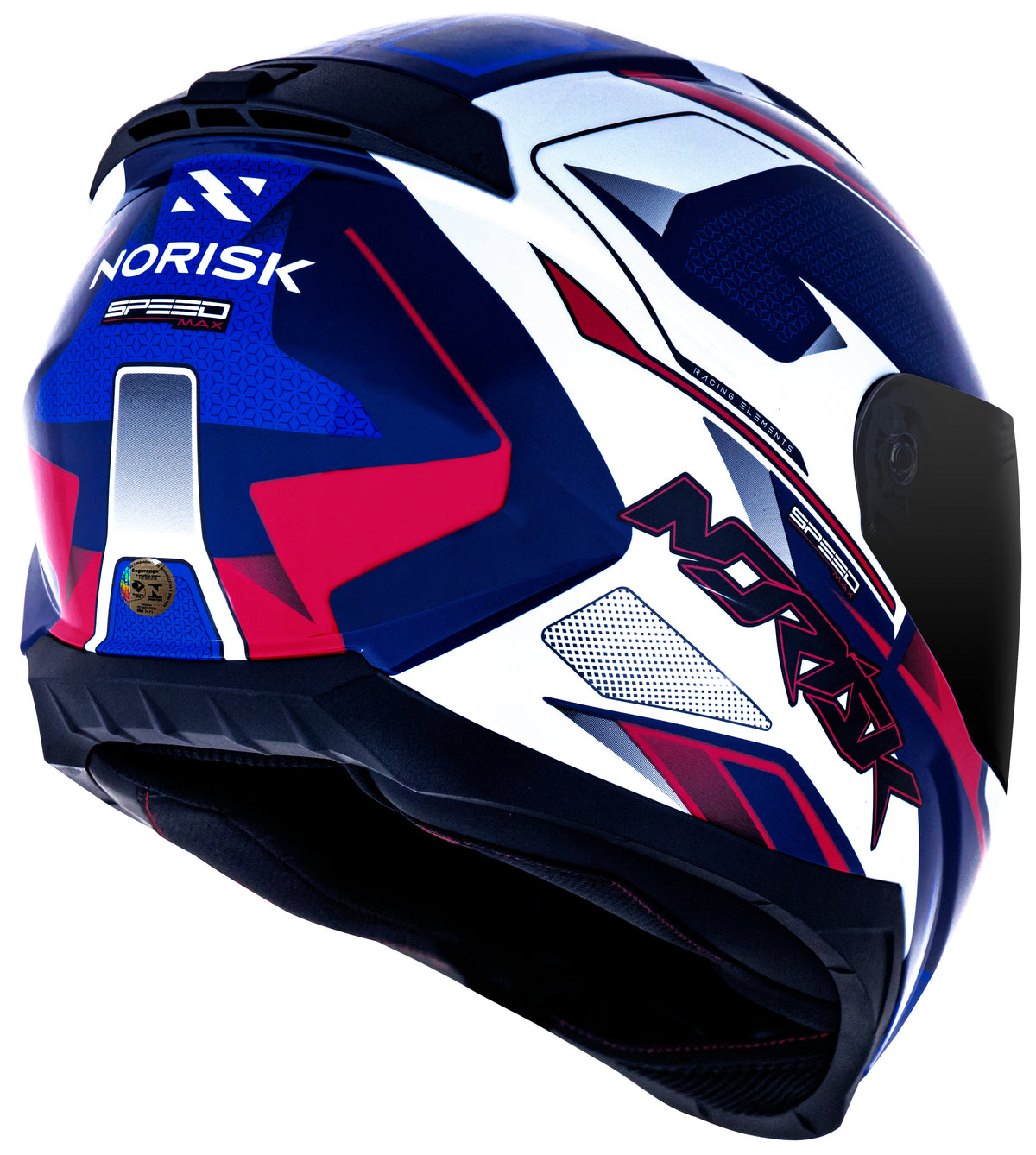 Capacete Norisk Razor Speed Max Azul Branco Vermelho