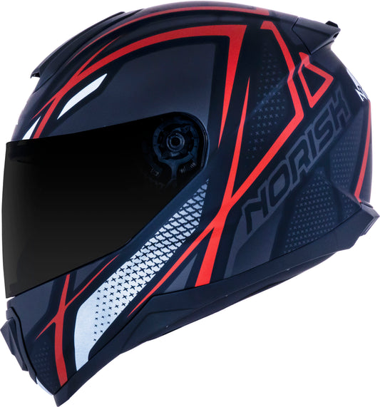 Capacete Norisk Razor Ninja Matt Preto Vermelho