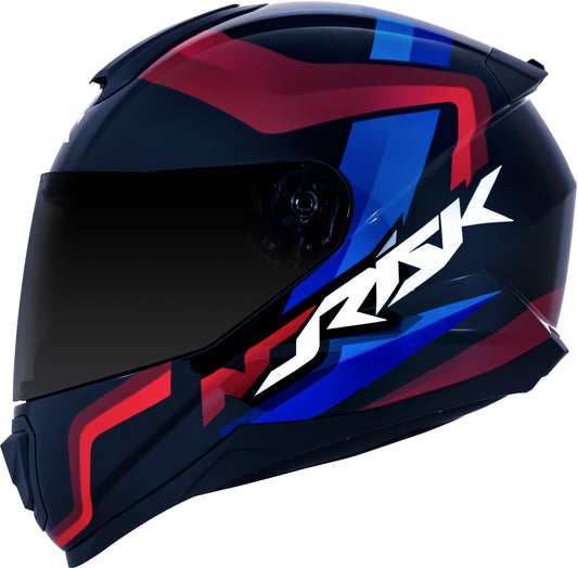 Capacete Norisk Razor Void Preto Vermelho Azul