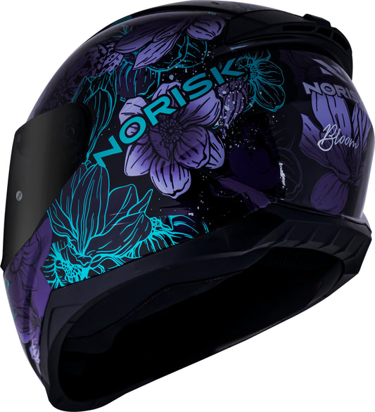 Capacete Norisk Razor Bloom Preto Roxo