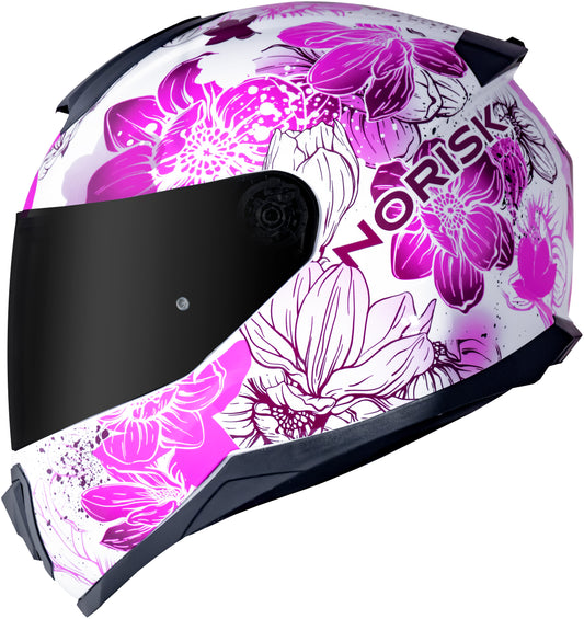 Capacete Norisk Razor Bloom Branco Rosa
