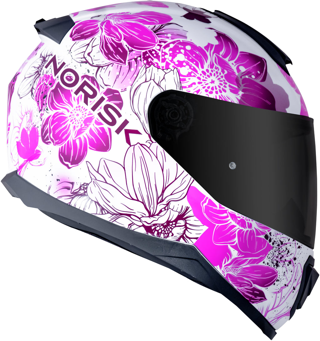 Capacete Norisk Razor Bloom Branco Rosa