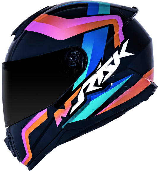 Capacete Norisk Razor Void Preto Laranja Azul