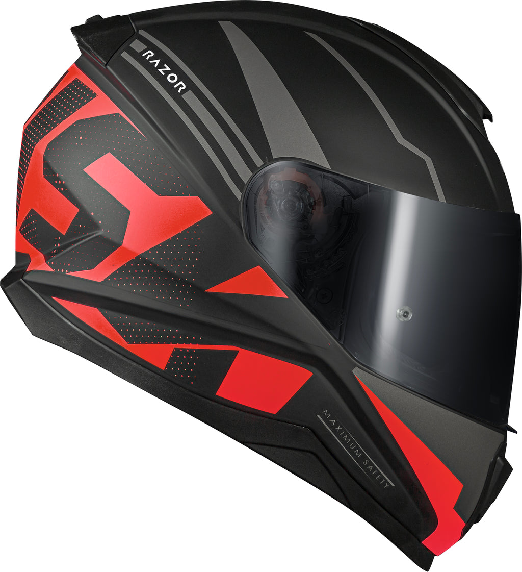 Capacete Norisk Razor Full Preto Vermelho