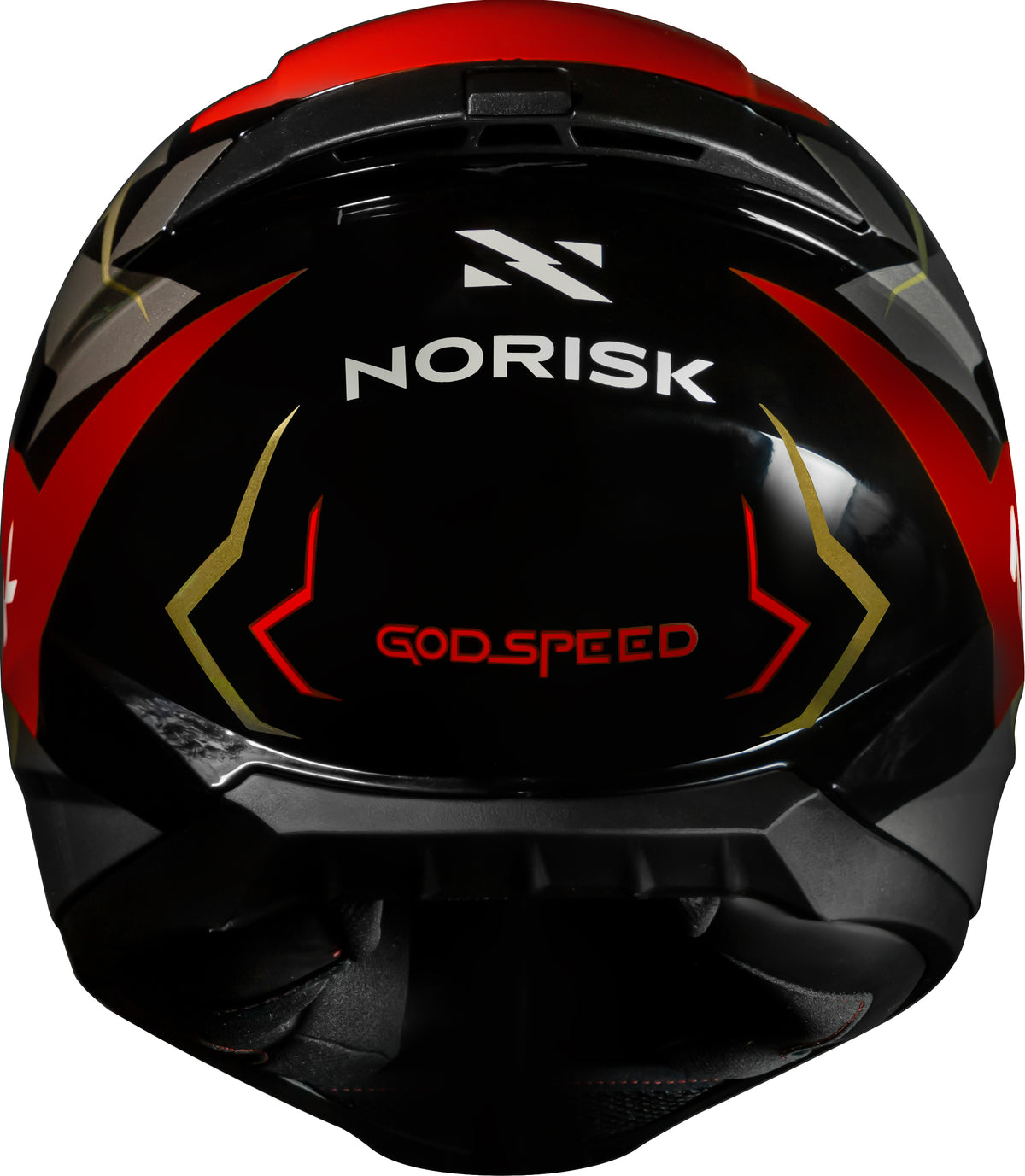 Capacete Norisk Razor Godspeed Dourado Vermelho