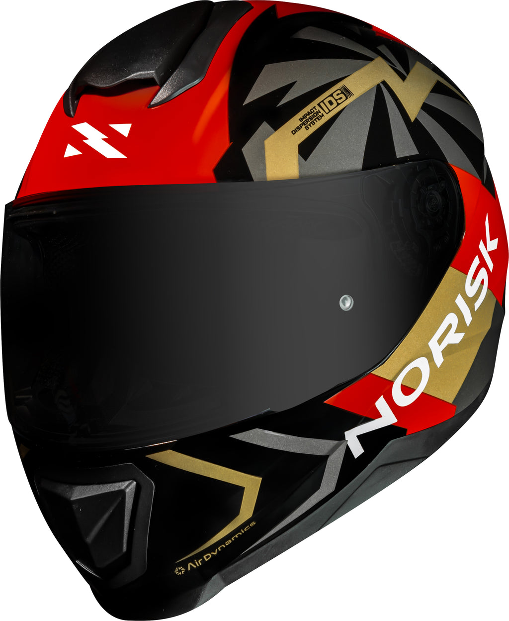 Capacete Norisk Razor Godspeed Dourado Vermelho