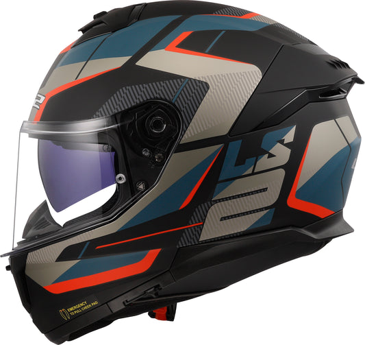 Capacete Ls2 Stream II ff808 Matt Preto Azul