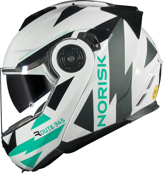 Capacete Norisk Route Reflex Branco Verde