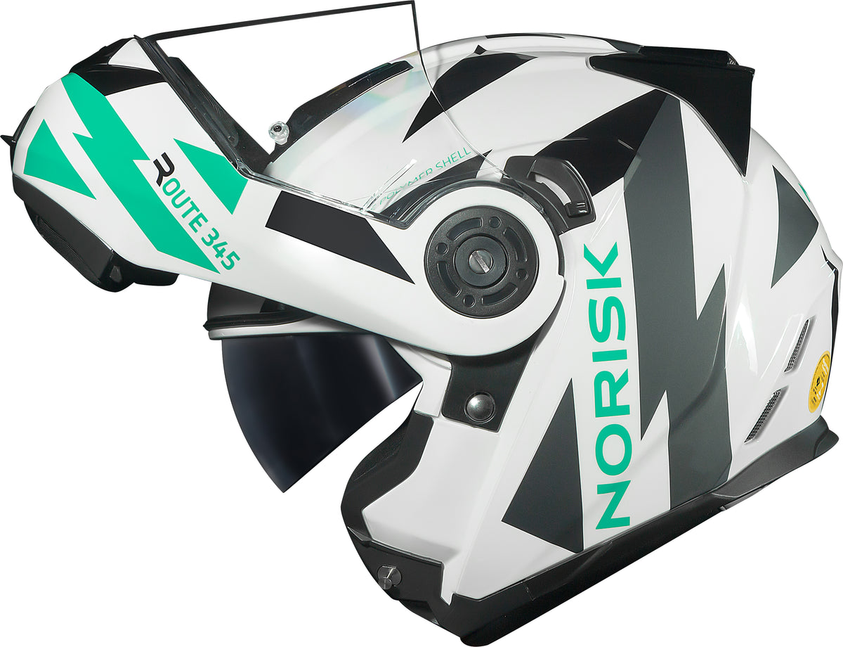 Capacete Norisk Route Reflex Branco Verde