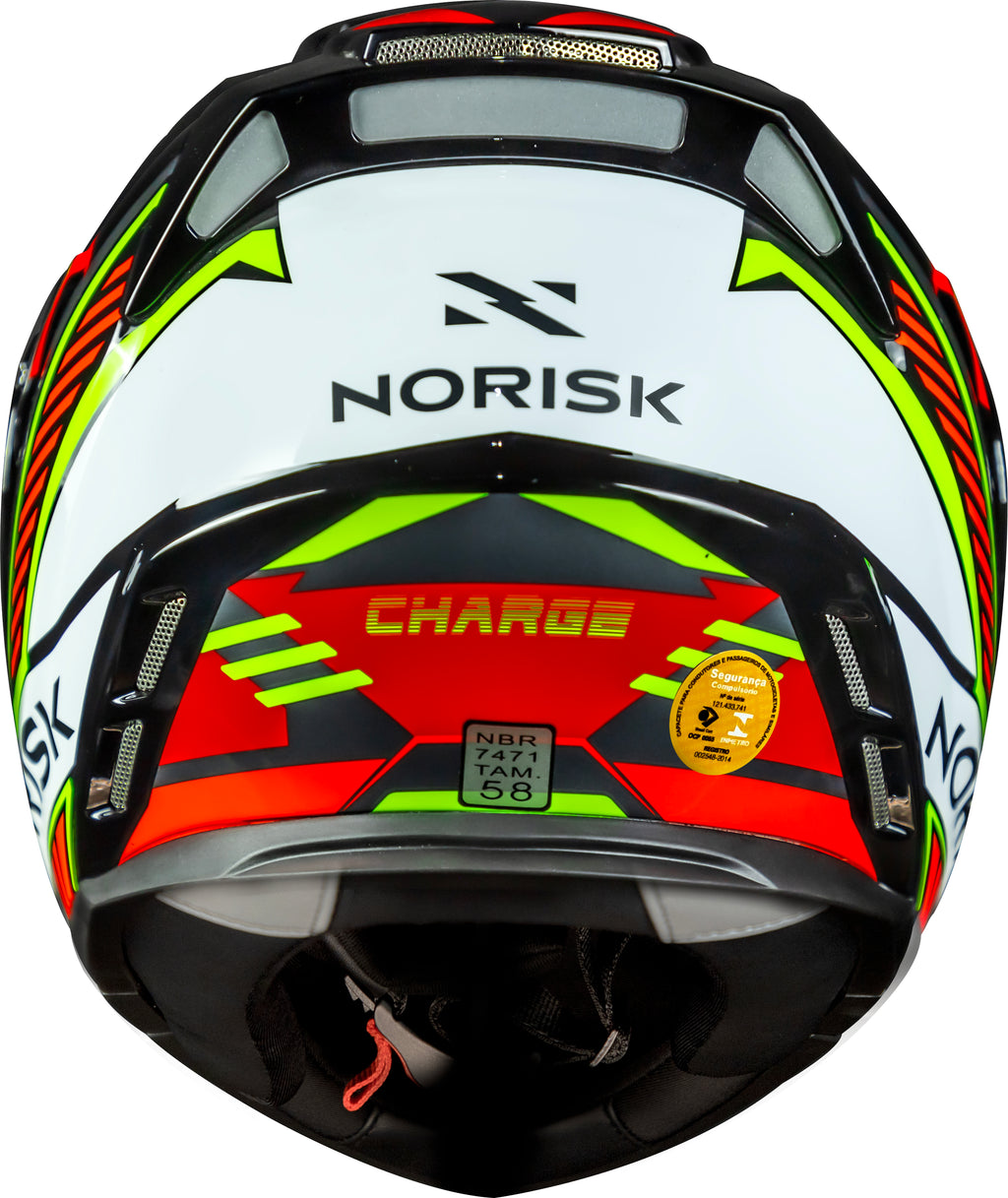 Capacete Norisk Route Charge Preto Vermelho Amarelo