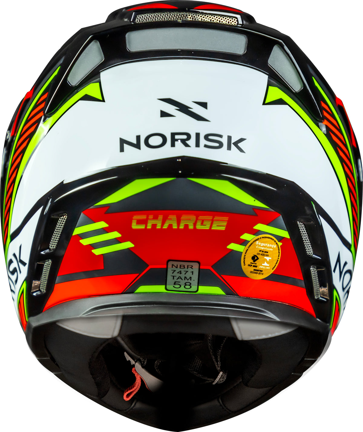 Capacete Norisk Route Charge Preto Vermelho Amarelo