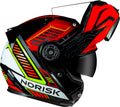 Capacete Norisk Route Charge Preto Vermelho Amarelo