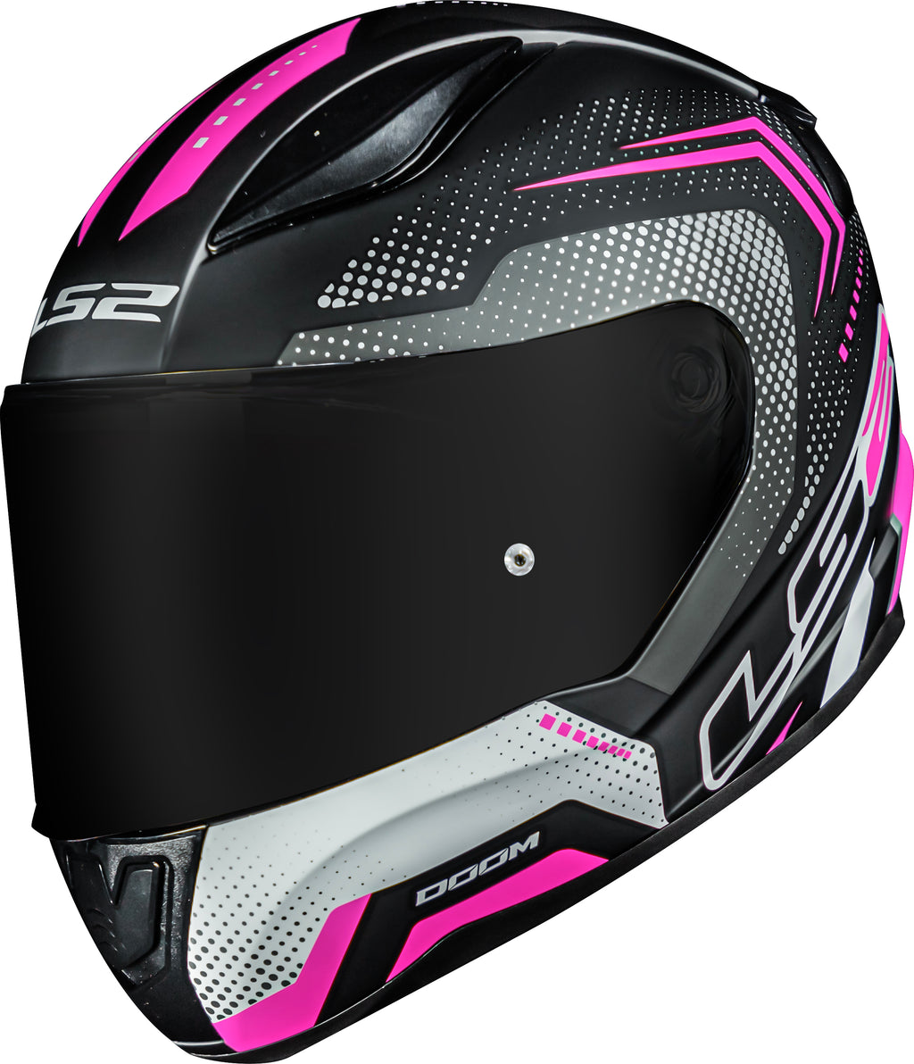 Capacete Ls2 Rapid ff353 Doom Preto Rosa