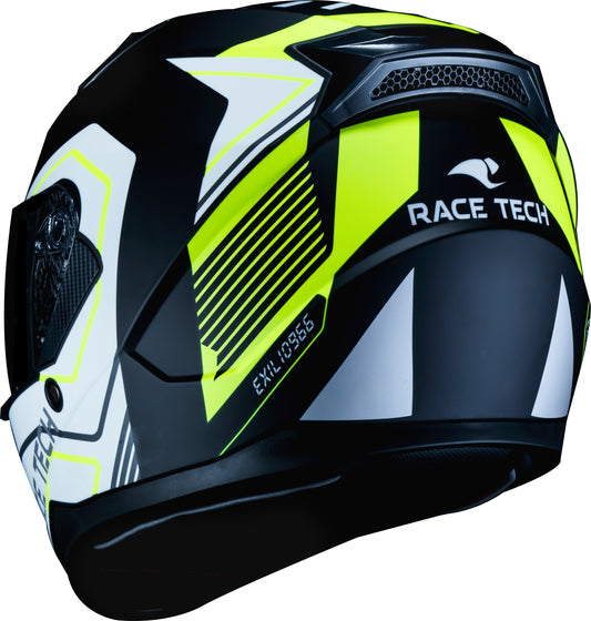 Capacete Race Tech Sector Exilio Matt Preto Amarelo