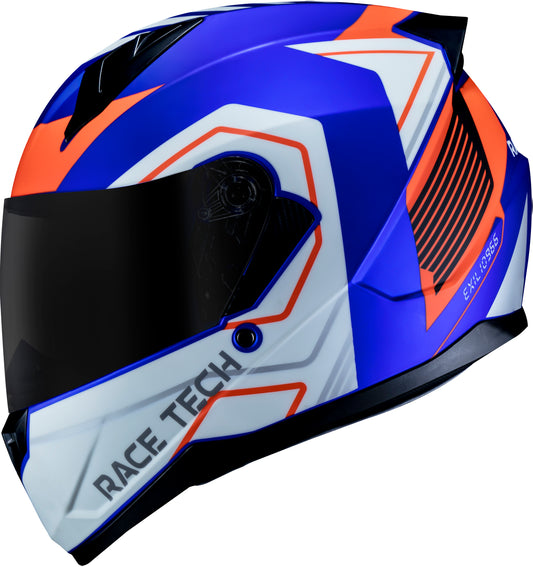 Capacete Race Tech Sector Exilo Matte Azul Laranja