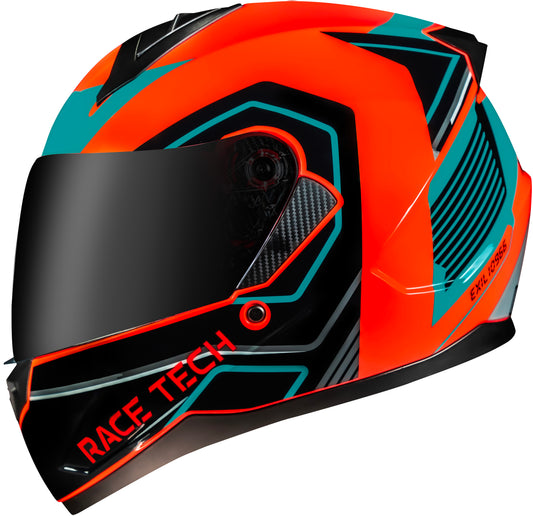 Capacete Race Tech Sector Exilio Laranja Azul