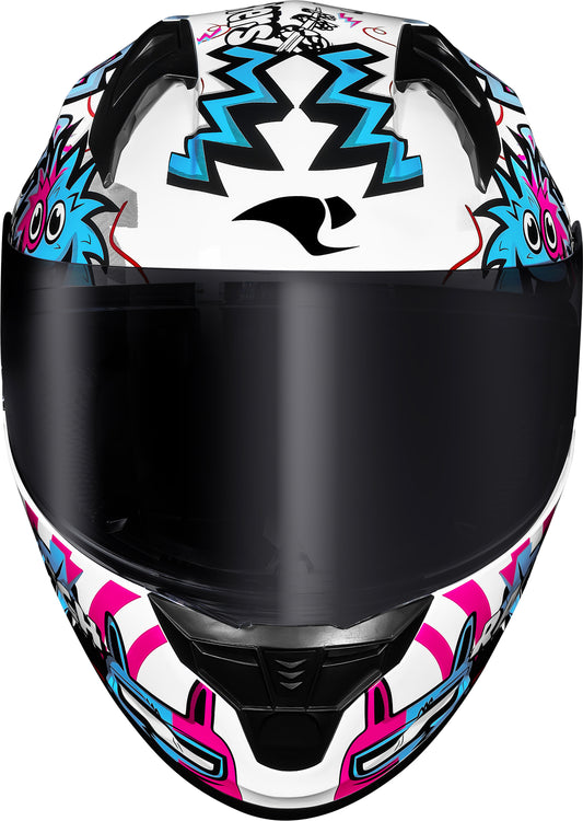 Capacete Race Tech Sector Monster Branco Azul