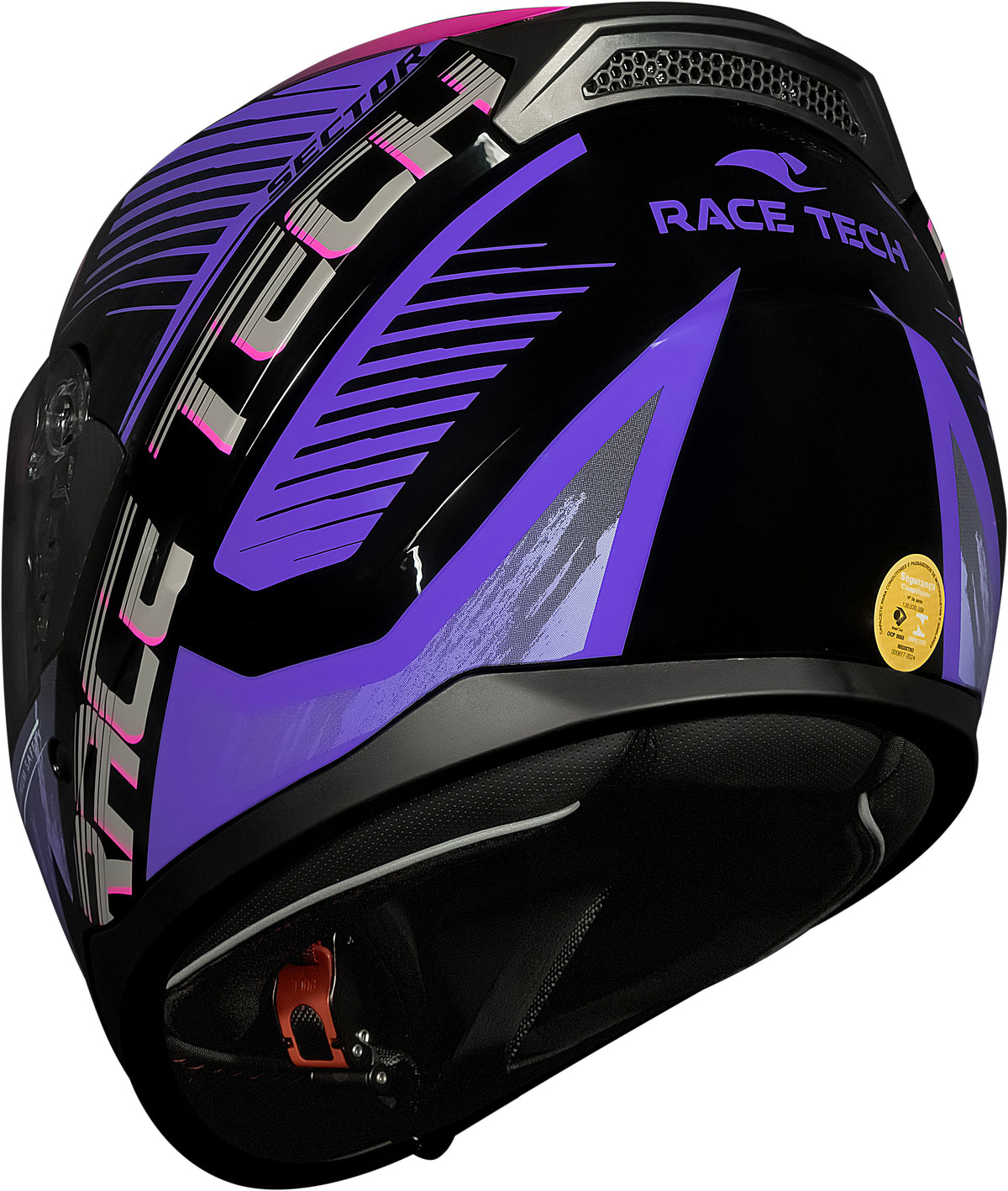 Capacete Race Tech Sector Slash Preto Roxo